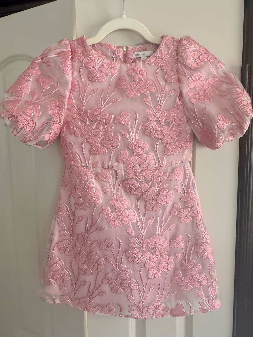 Girls' GB Pink Floral Embroidered Dress